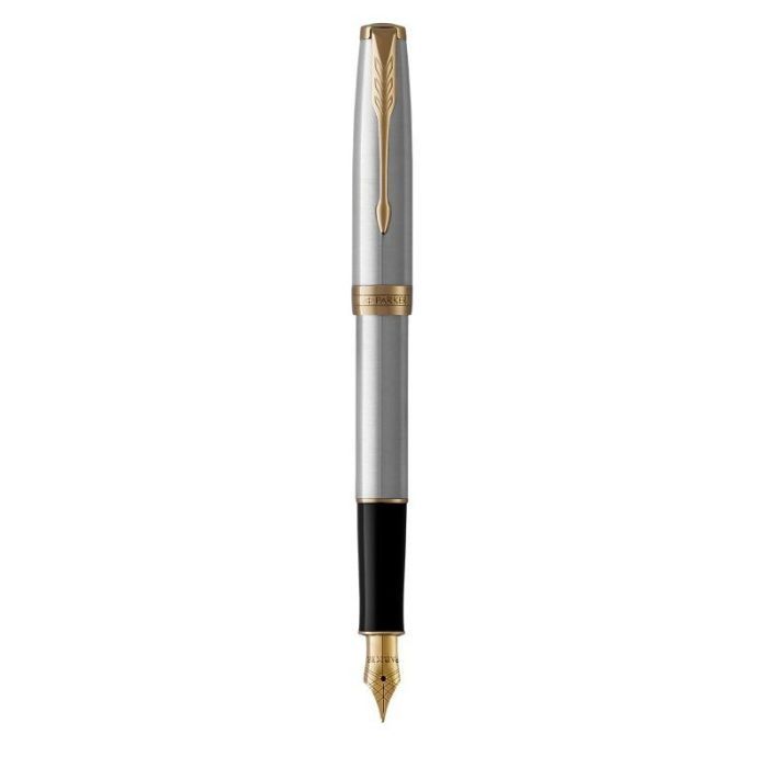 Ручка перьевая Parker SONNET 17 Stainless Steel GT  FP F (84 111)