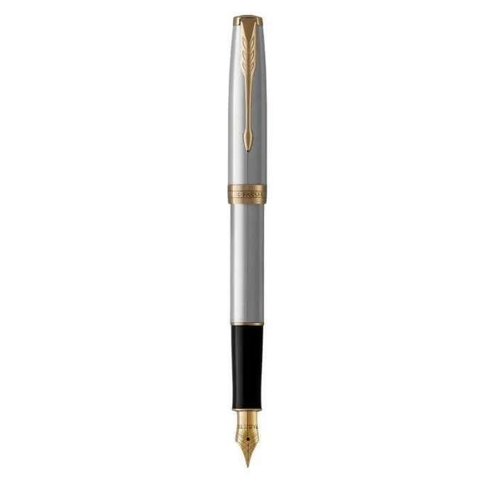 Ручка пір'яна Parker SONNET 17 Stainless Steel GT  FP F (84 111)