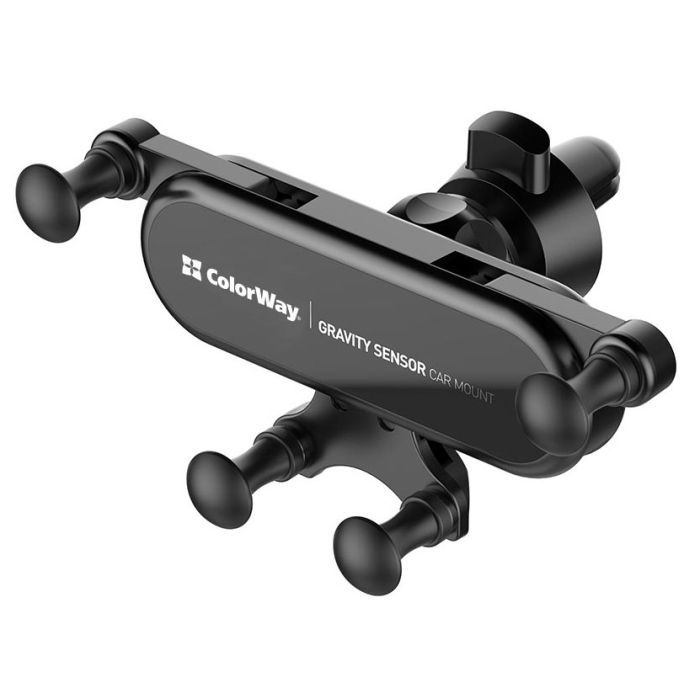 Універсальний автотримач ColorWay Gravity Sensor Holder Black (CW-CHG11-BK) зображення 2