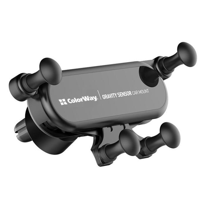 Універсальний автотримач ColorWay Gravity Sensor Holder Black (CW-CHG11-BK) зображення 3