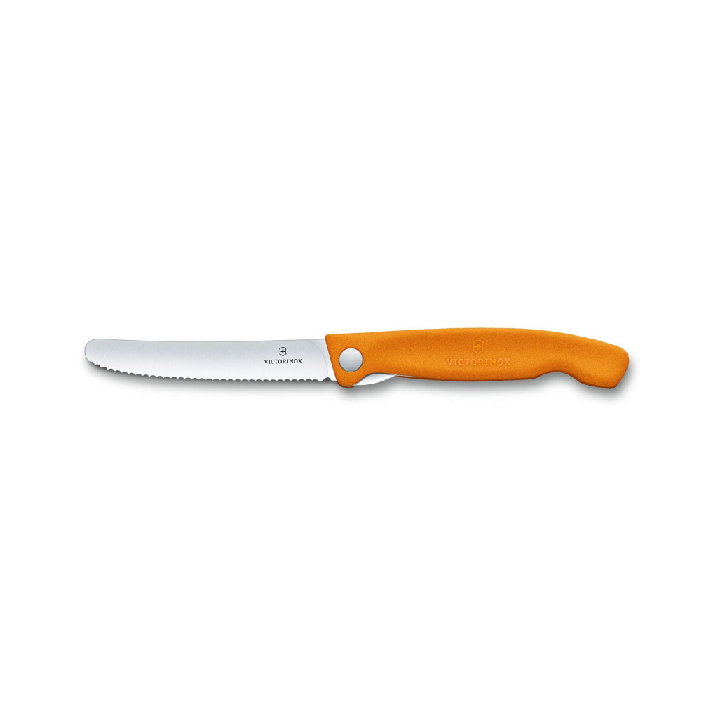 Кухонный нож Victorinox SwissClassic Foldable Paring 11 см Serrated Green (6.7836.F4B) изображение 3
