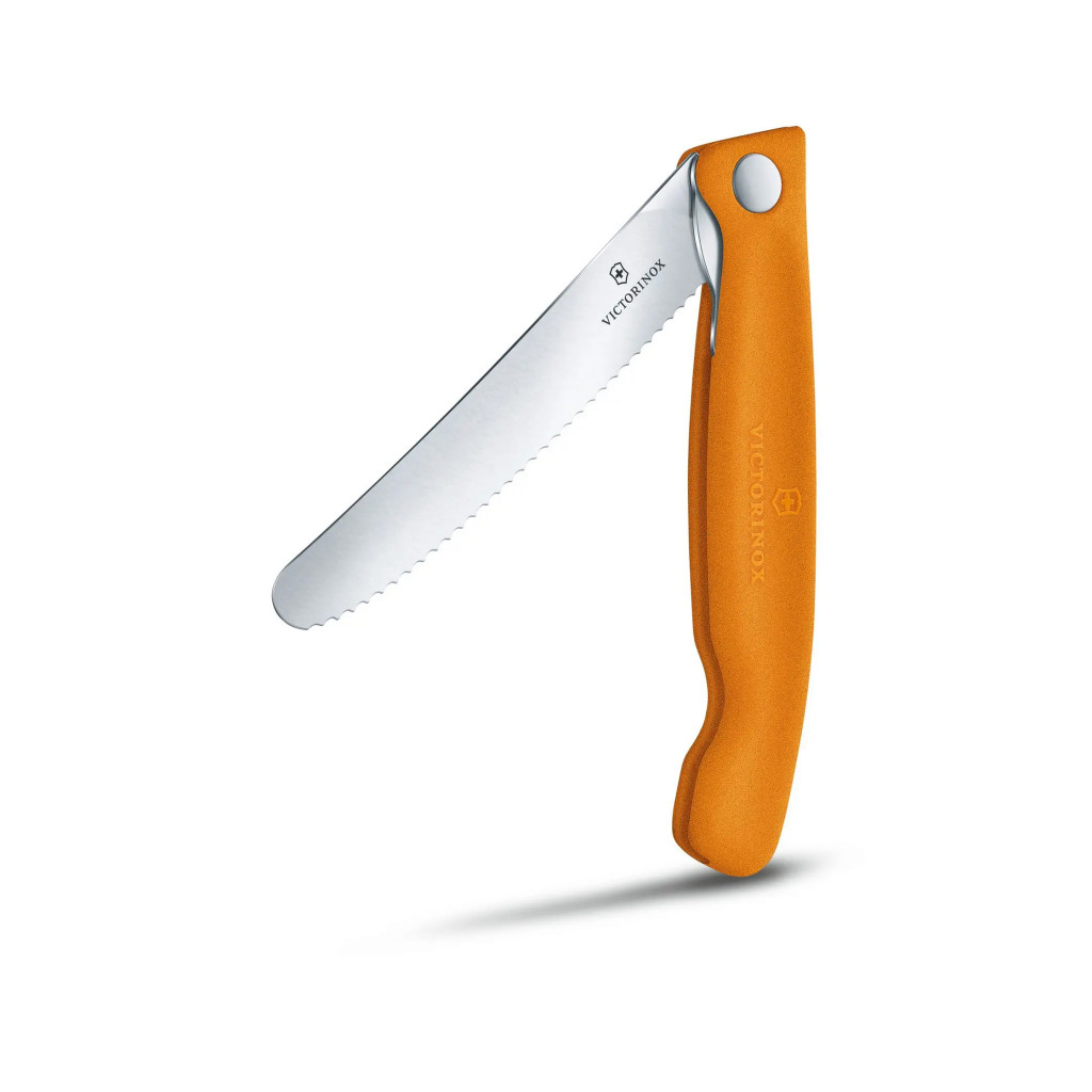 Кухонный нож Victorinox SwissClassic Foldable Paring 11 см Serrated Yellow (6.7836.F8B) изображение 6
