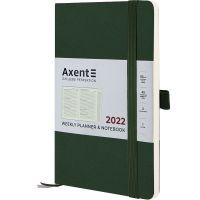 Еженедельник Axent Датированный 2022 Partner Soft Skin, 125*195 темно-зеленый (8509-22-23-A)