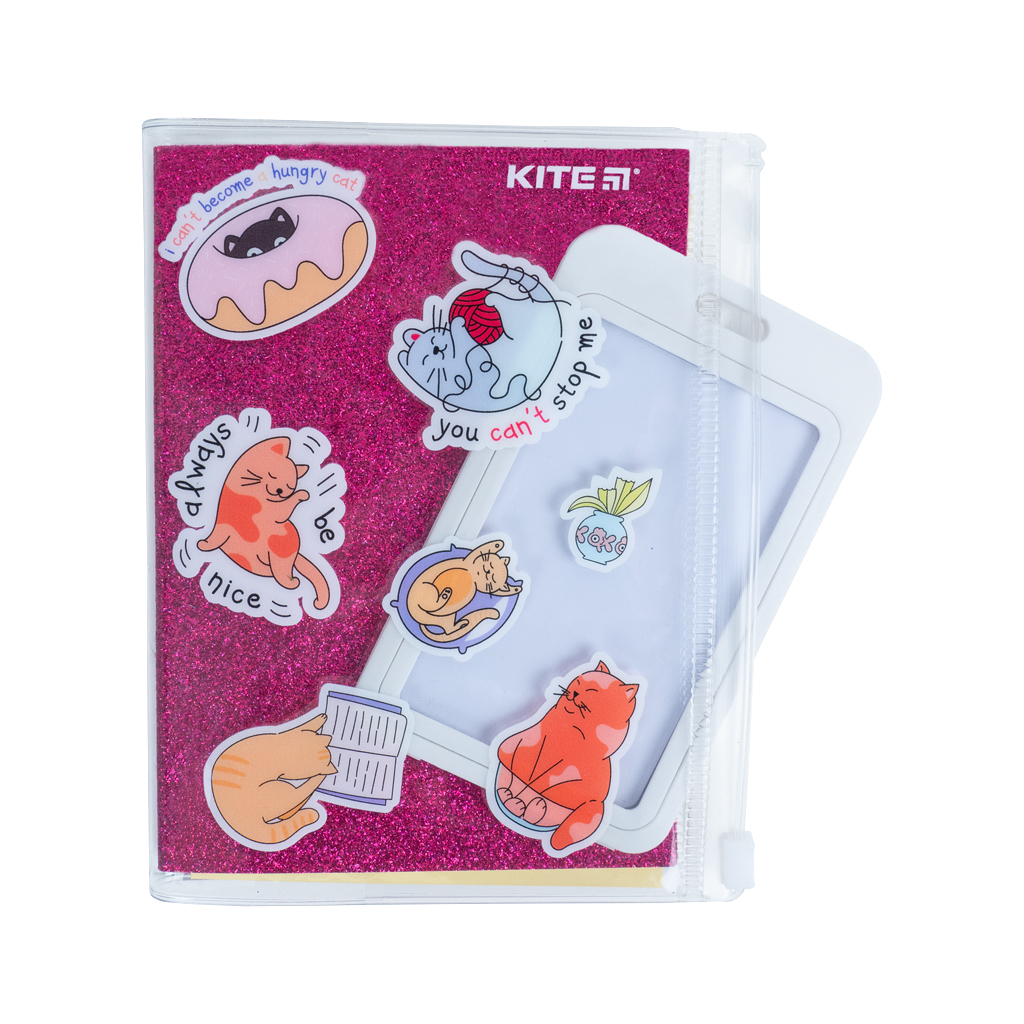 Блокнот Kite силиконовая обложка, 80 л., Pink cats (K22-462-1) изображение 6