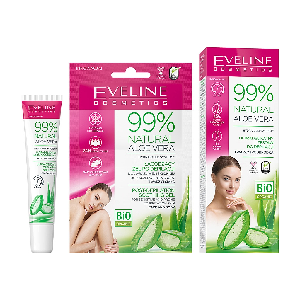 Набор косметики Eveline Cosmetics Ultra-Delicate Set для депиляции лица и подбородка (5903416026839)