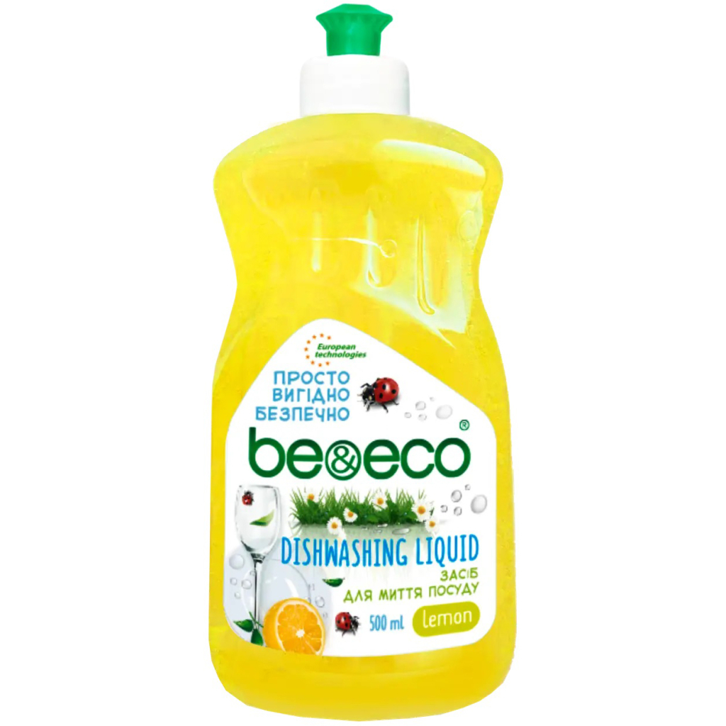 Средство для ручного мытья посуды Be&Eco Лимон 500 мл (4820168433429)