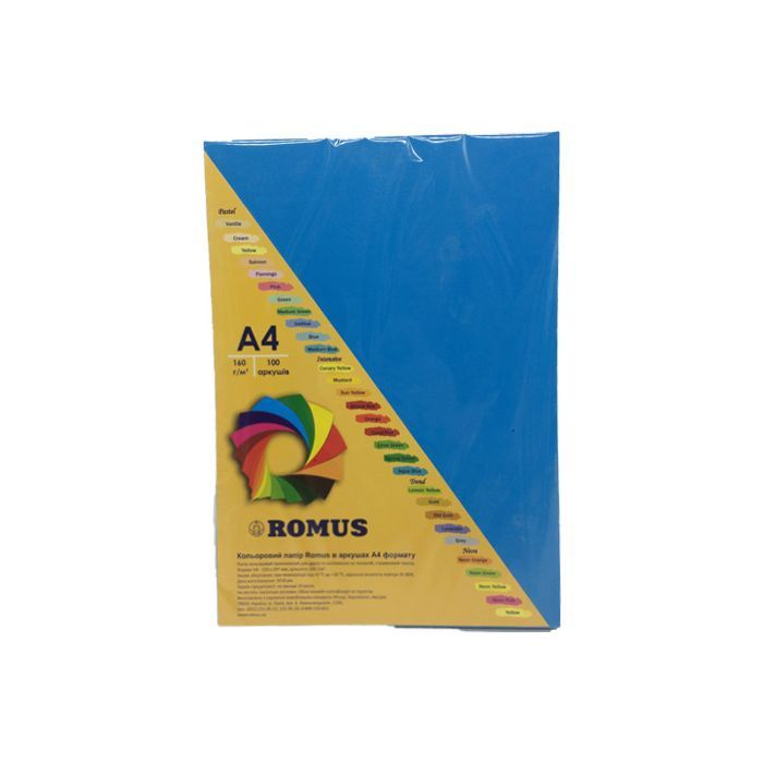 Бумага Romus A4 160 г/м2 100sh Dark blue (R51437)