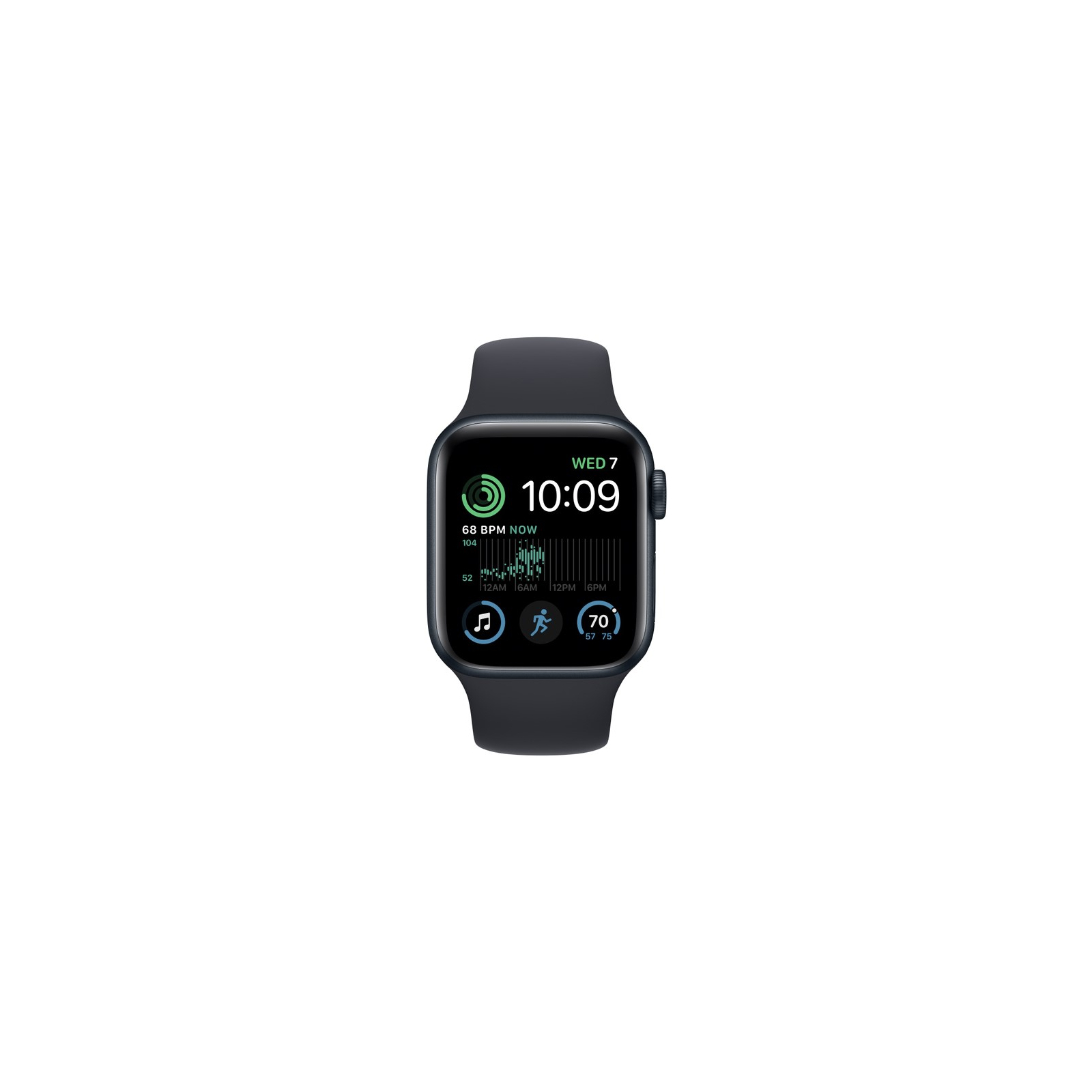 Смарт-годинник Apple Watch SE 2022 GPS 40mm Midnight Aluminium Case with Midnight Sport Band - Regular (MNJT3UL/A) зображення 4