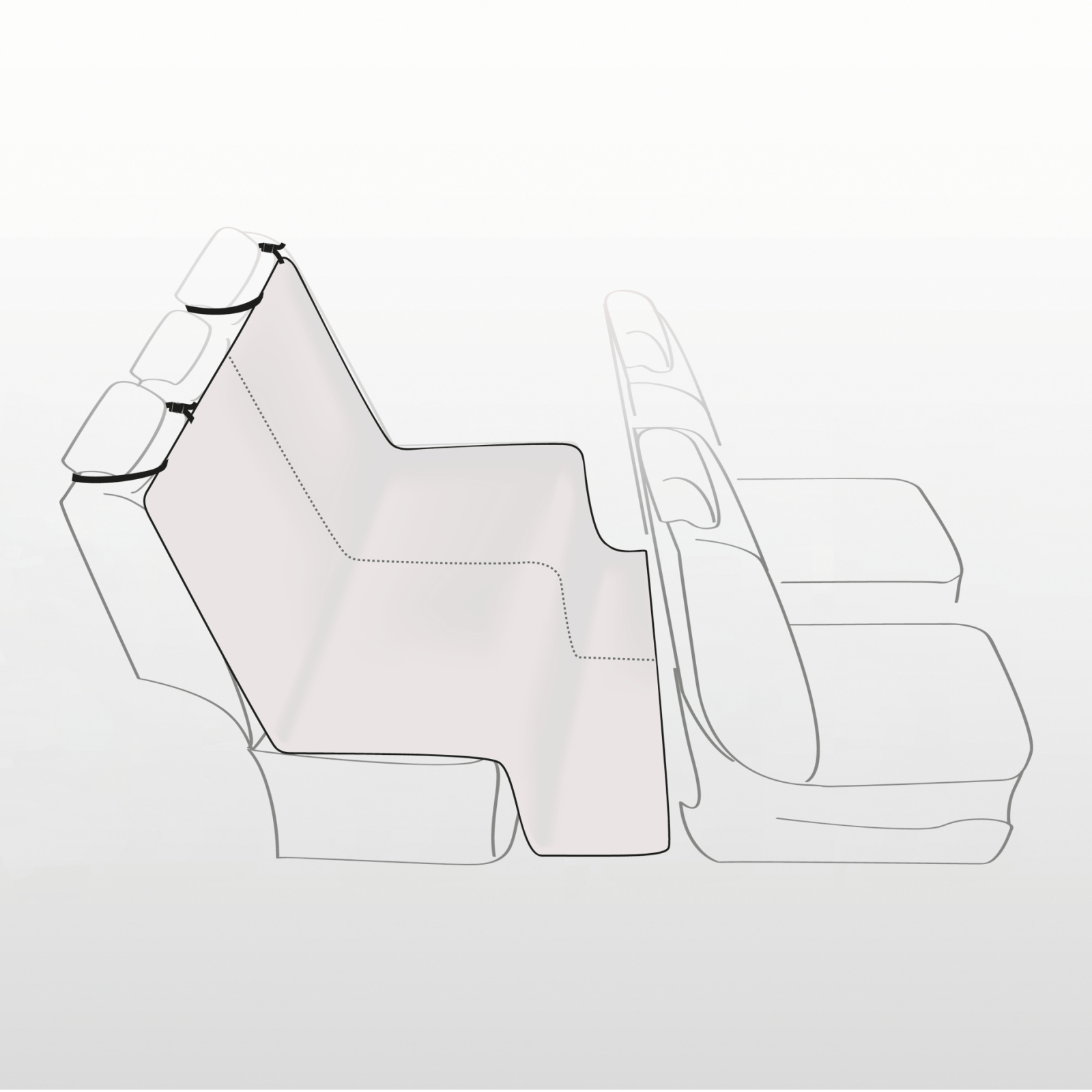 Коврик для животных Trixie защитный в авто 1.4х1.2 м Бежевый (4011905132372) изображение 3