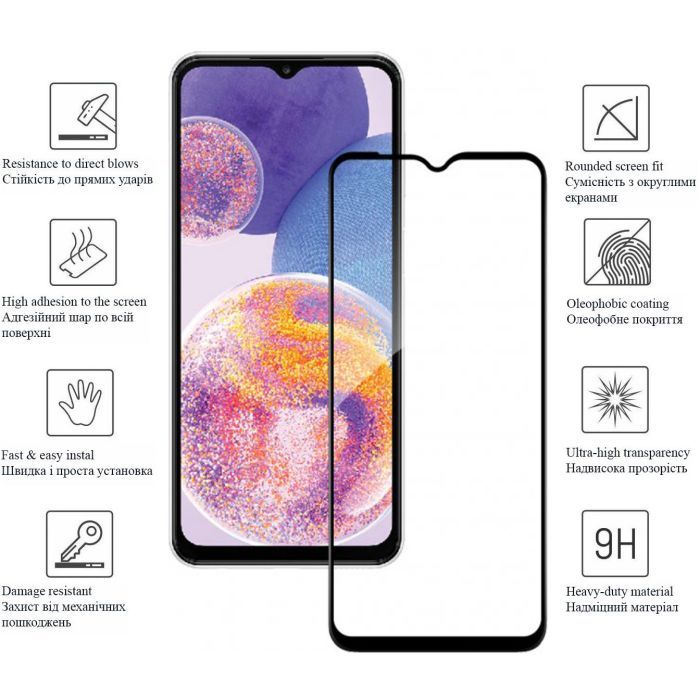 Стекло защитное Drobak Samsung Galaxy M33 5G (Black) (444492) изображение 2