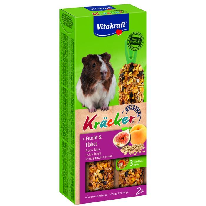 Лакомство для грызунов Vitakraft Kracker с фруктами для морских свинок 112 г (4008239251558)