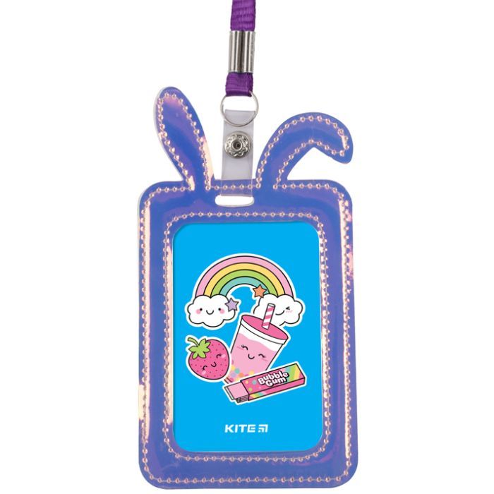 Бейдж Kite Bunny, с голографическим эффектом, зеленый (K22-449-03) изображение 2 Бейдж Kite Bunny, с голографическим эффектом, зеленый (K22-449-03) изображение 2