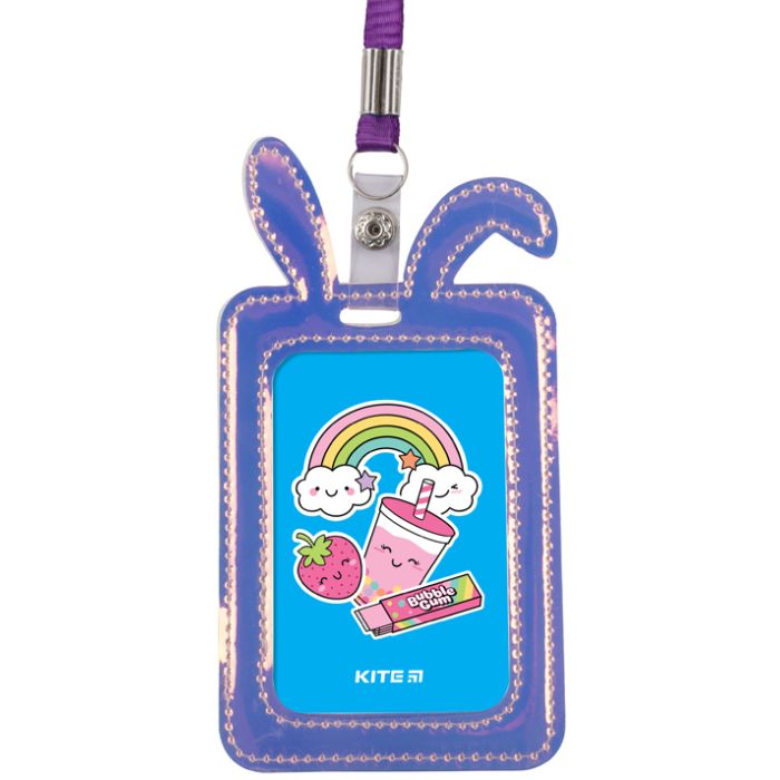 Бейдж Kite Bunny, с голографическим эффектом, фиолетовый (K22-449-01) изображение 2