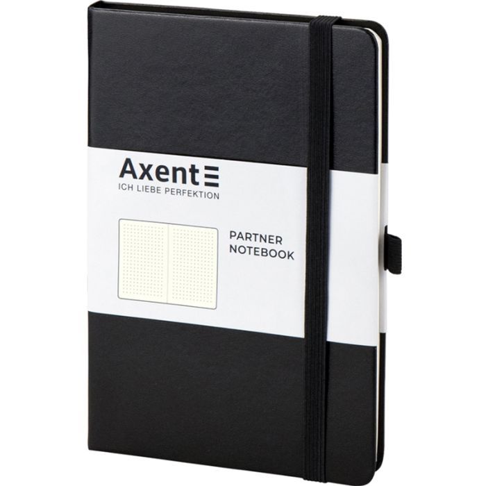 Книга записна Axent Partner, 125x195 мм, 96 аркушів, крапка, чорна (8306-01-A) зображення 2