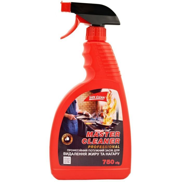 Спрей для чистки кухни San Clean Master Cleaner Professional для удаления жира и нагара 750 г (4820003543856)