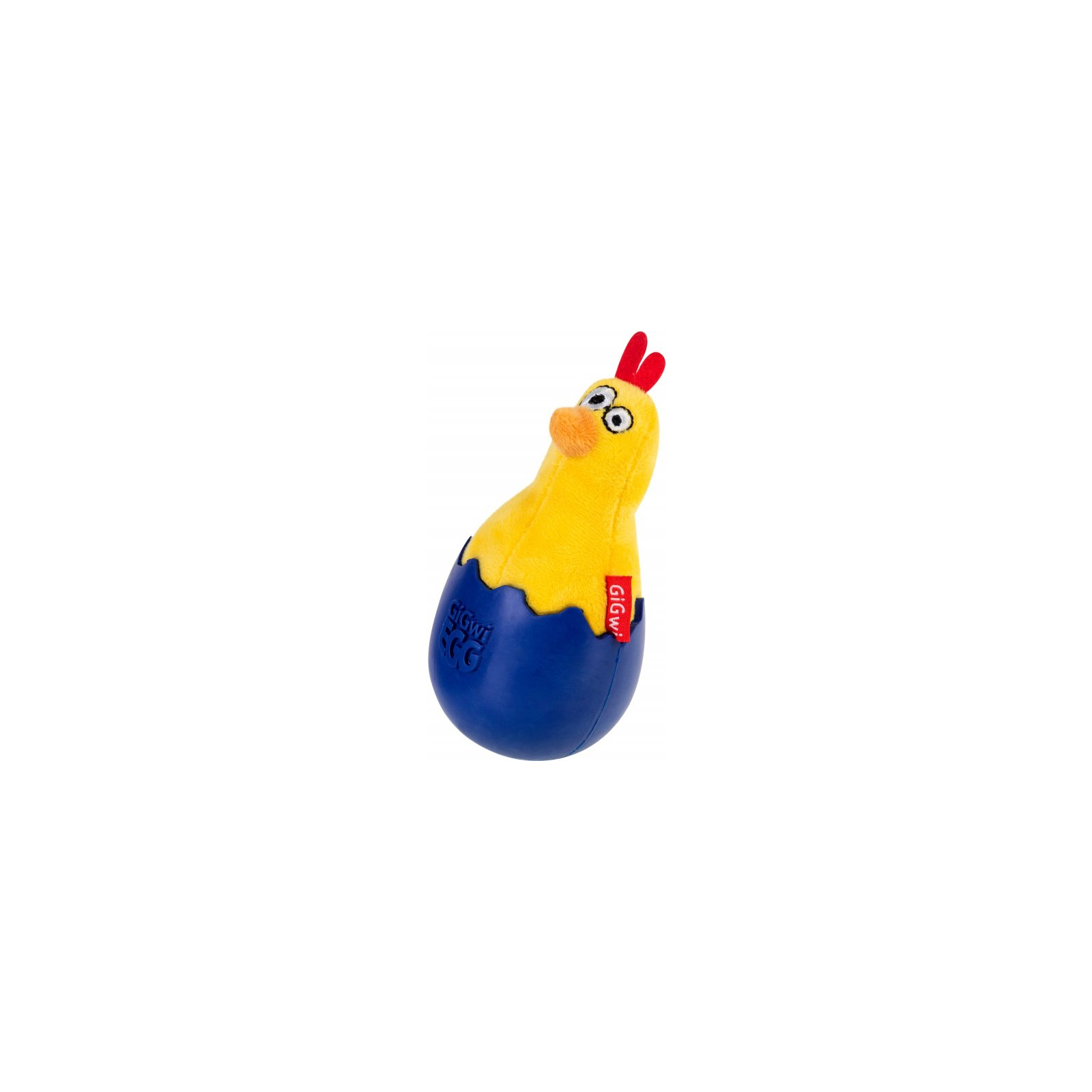 Игрушка для собак GiGwi Basic Цыпленок-неваляшка с пискавкой 14 см (75476)