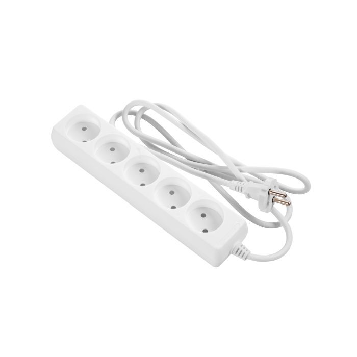 Сетевой удлинитель 2E 5XCEE7/17, 1.5м, white (2E-U0510M1.5)