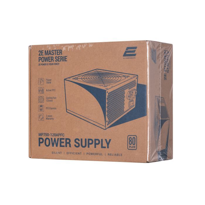 Блок питания 2E MASTER POWER (750W), >80, 80+ White, 120mm, 1xMB 24pin(20+4), 1xCPU 8pin(4+4), 3xMolex, 5xSATA, (2E-MP750-120APFC) изображение 11