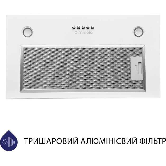 Витяжка кухонна Minola HBI 5627 WH 1000 LED зображення 2
