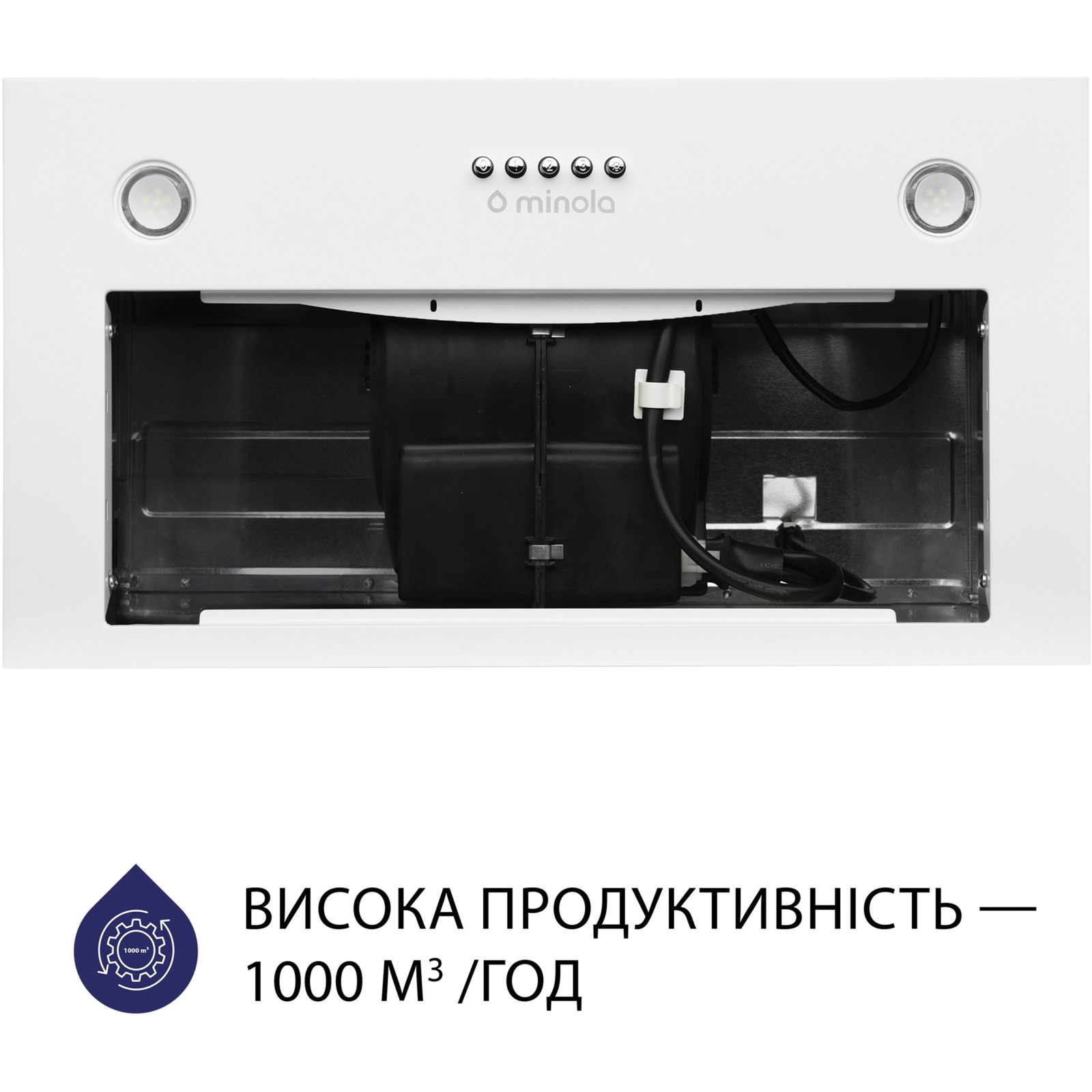 Вытяжка кухонная Minola HBI 5627 BL 1000 LED изображение 3