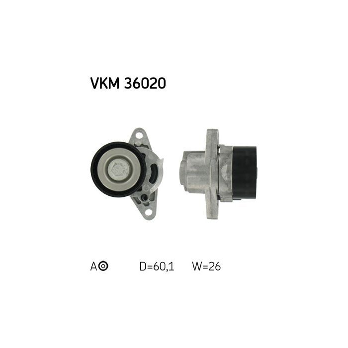 Натягувач ременя з роликом SKF VKM 36020