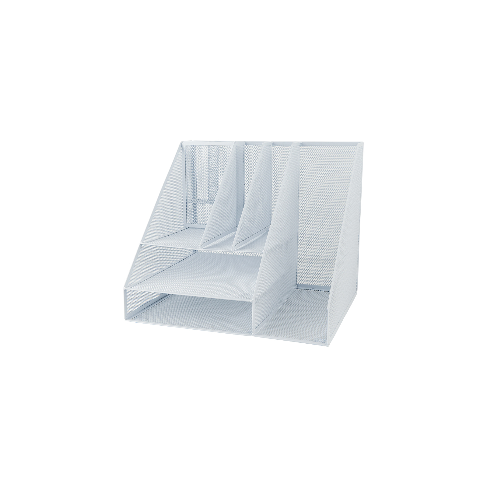 Настільний набір Axent підставка-органайзер мультифункціональна 345x290x290 мм металева біла (2127-21-A)
