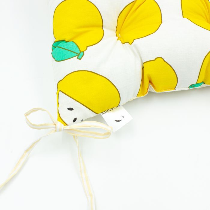 Подушка на стілець MirSon Бязь 17-0531 Striped Lemon 40х40 см (2200006185451) зображення 3