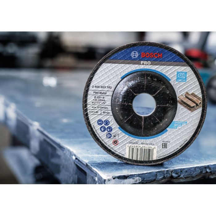 Круг зачистний Bosch по металу 125х22, 2мм (2.608.600.223) зображення 2