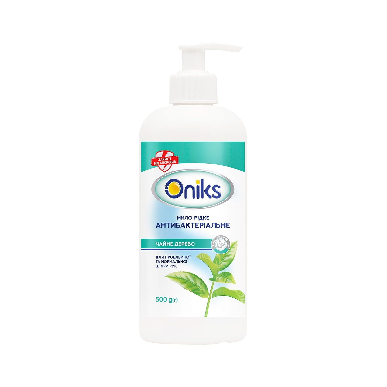 Жидкое мыло Oniks Антибактериальное Чайное дерево 500 г (4820191760448)
