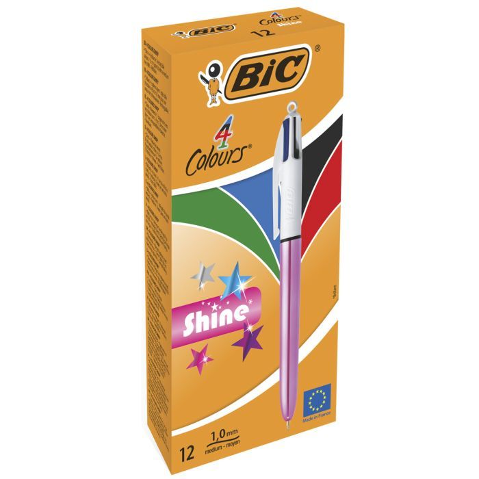 Ручка масляна Bic 4 in 1 Colours Shine Pink рожева (bc982875) зображення 2
