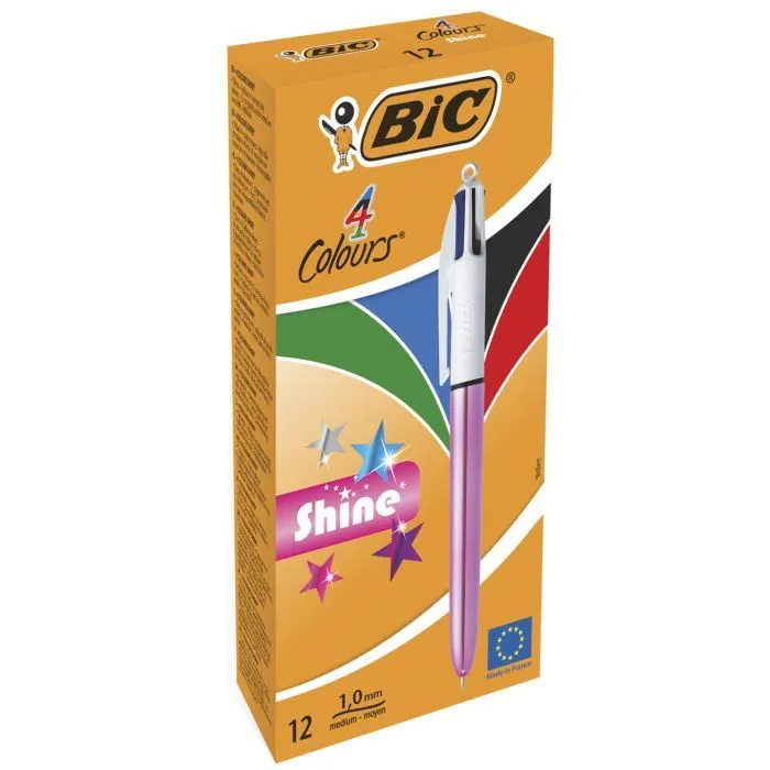 Ручка масляна Bic 4 in 1 Colours Shine Pink рожева (bc982875) зображення 2