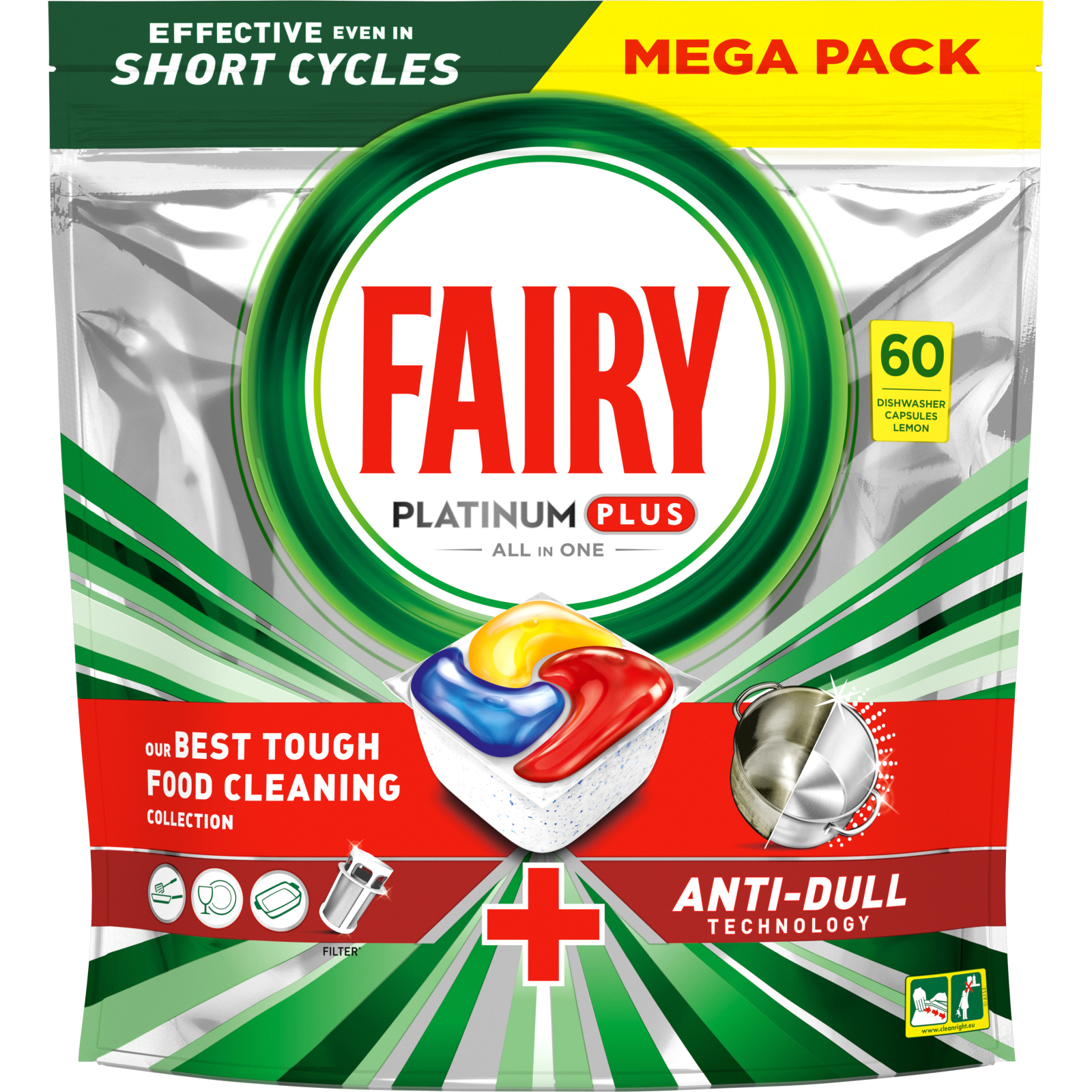 Таблетки для посудомоечных машин Fairy Platinum Plus All in One Lemon 84 шт. (8001841893693)