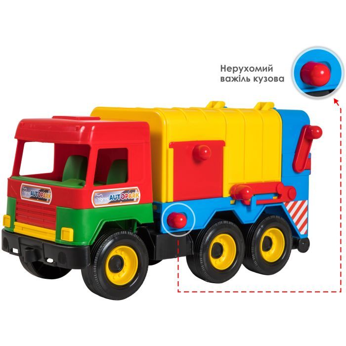 Спецтехніка Tigres "Middle truck" сміттєвоз жовтий (39224) зображення 2