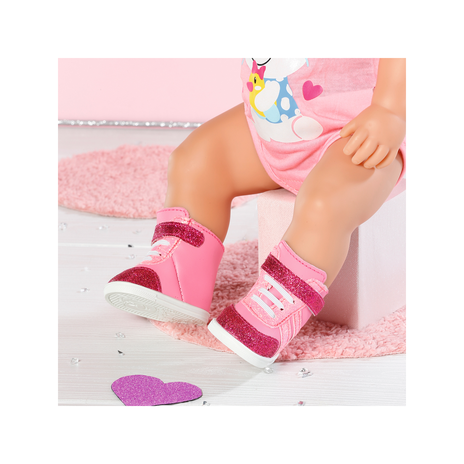 Аксессуар к кукле Zapf Обувь для куклы Baby Born - Розовые кеды (833889) изображение 5