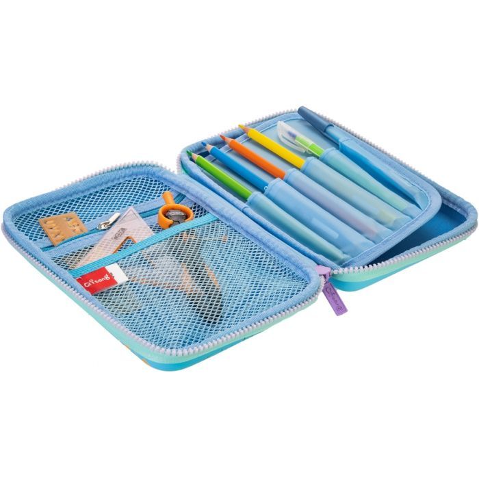 Пенал Cool For School LED 1 отделение с органайзером голубой (QT-5758-Blue) изображение 3