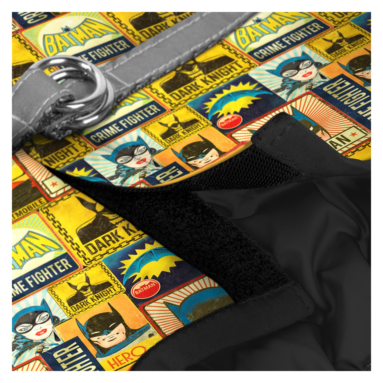 Шлей для собак WAUDOG Clothes с QR паспортом "Бэтмен винтаж" XS3 (1003-4004) изображение 3