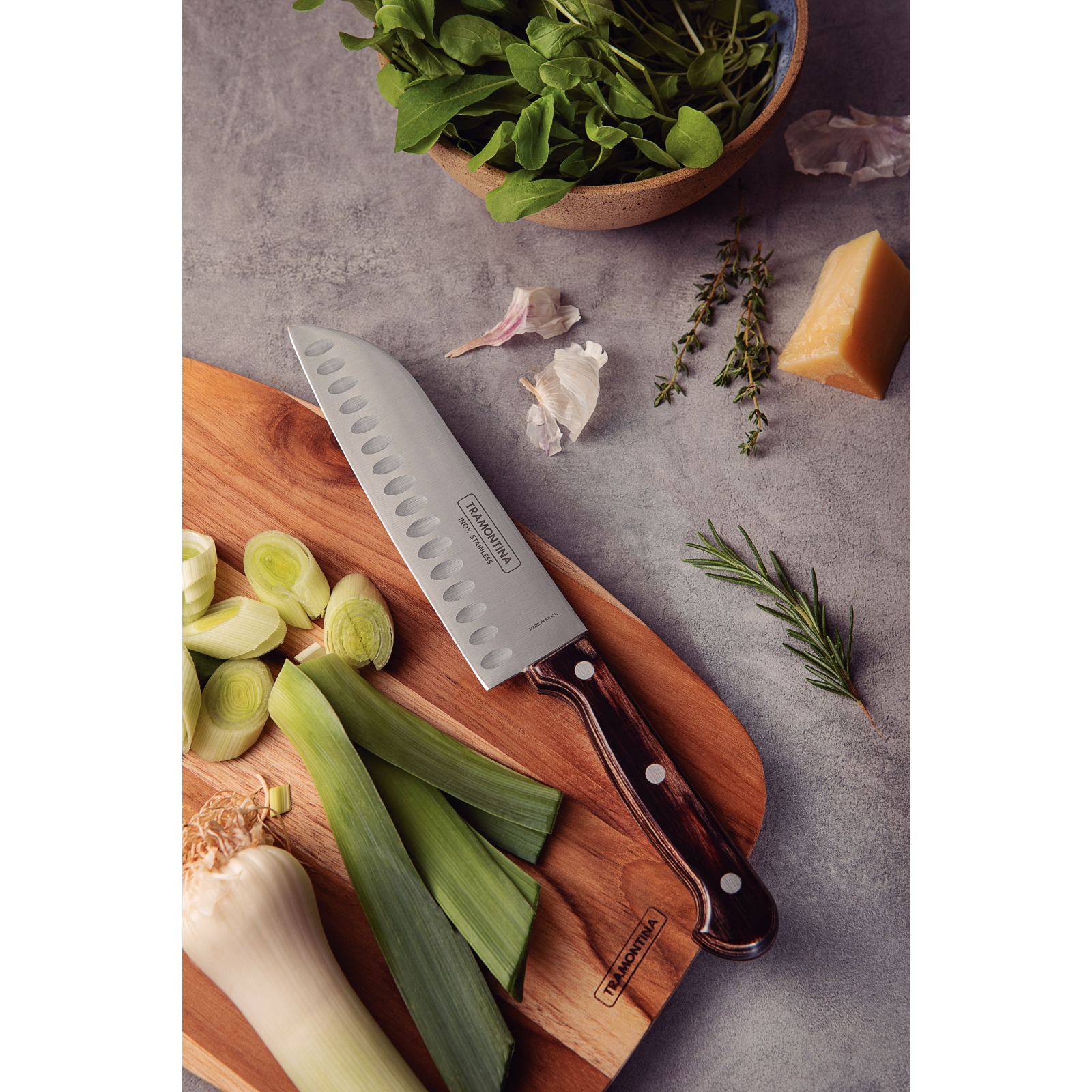 Кухонный нож Tramontina Polywood Сантоку 178 мм (21179/197) изображение 2