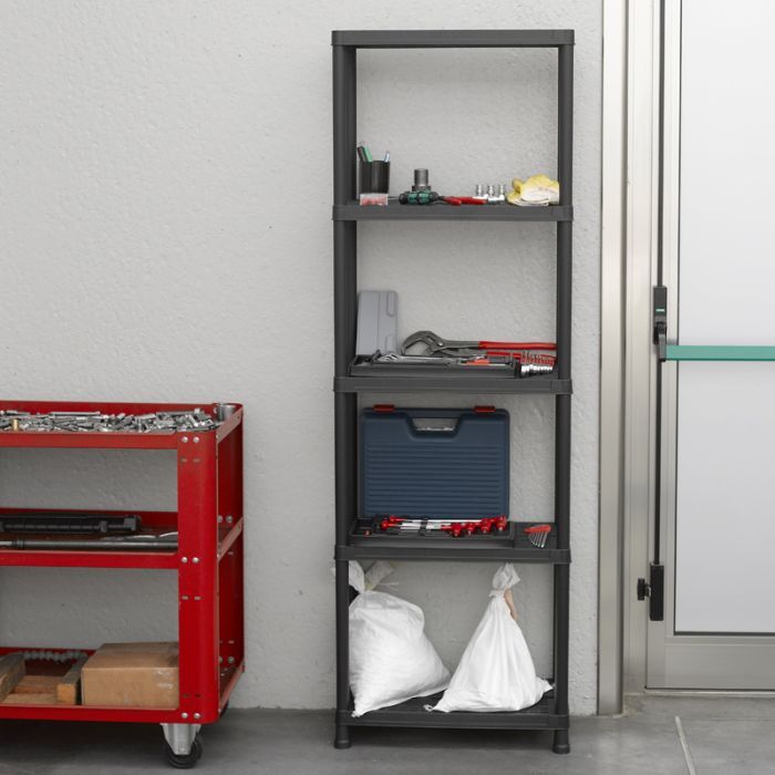 Стеллаж Plastmeccanica Universal Vent пластиковый 5 полок 60х30х180 см черный (5137) изображение 3