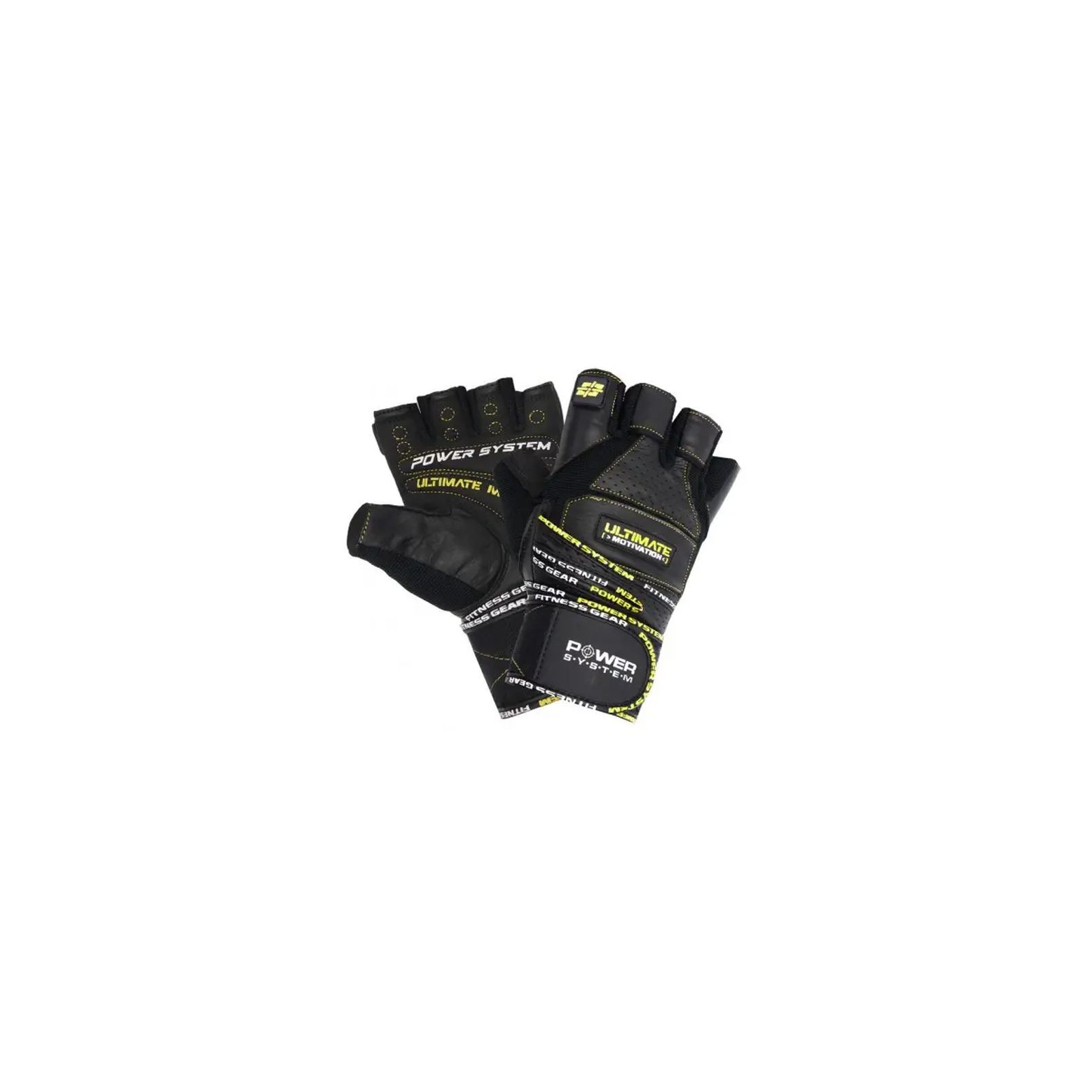 Рукавички для фітнесу Power System Ultimate Motivation PS-2810 Black Yellow Line XL (PS_2810_XL_Black/Yellow)