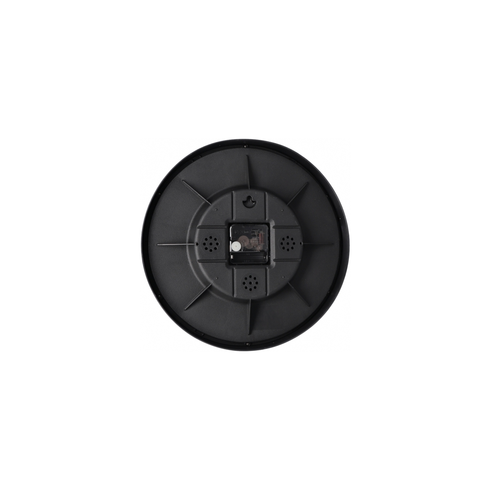 Настенные часы Optima Elegant пластиковый, черный/серебро (O52115) изображение 3