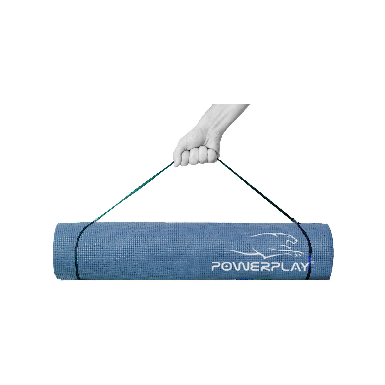 Килимок для йоги PowerPlay PVC Yoga Mat 173 x 61 x 0.6 см Темно-синій (PP_4010_Navy_(173*0,6)) зображення 5