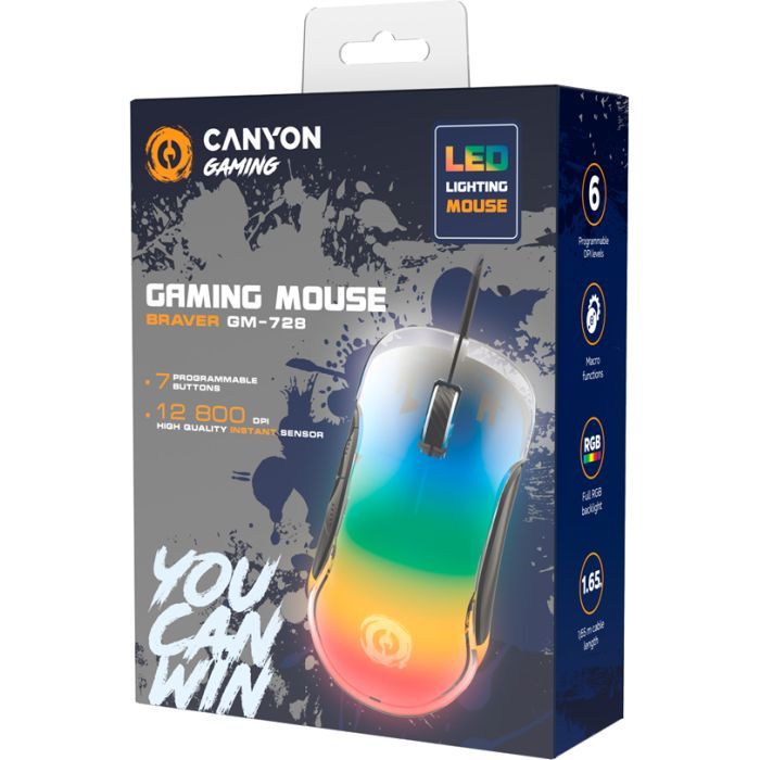 Мышка Canyon Braver GM-728 USB Black (CND-SGM728) изображение 5