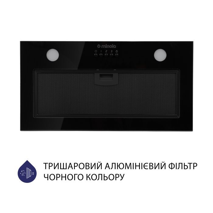 Витяжка кухонна Minola HBI 52622 BL GLASS 700 LED зображення 4