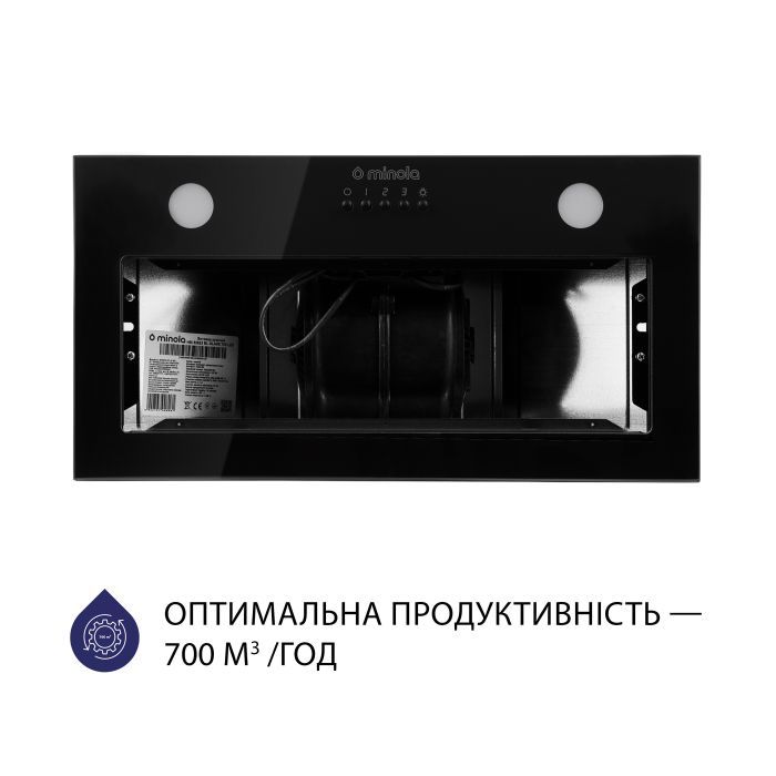 Витяжка кухонна Minola HBI 52622 BL GLASS 700 LED зображення 5