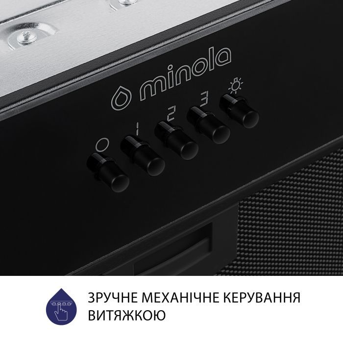Витяжка кухонна Minola HBI 52622 BL GLASS 700 LED зображення 6