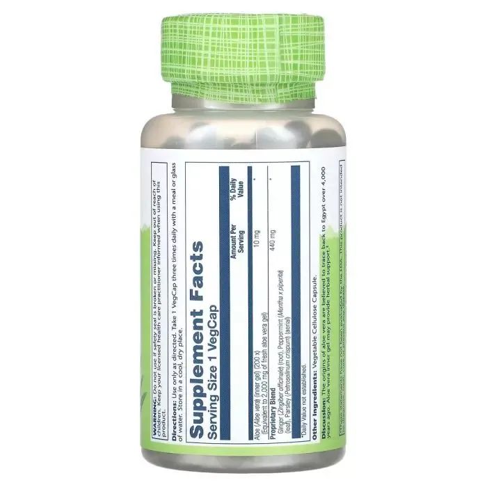 Травы Solaray Алоэ вера, концентрированный гель, 10 мг, Aloe Vera Gel, 100 вег (SOR00120) изображение 2