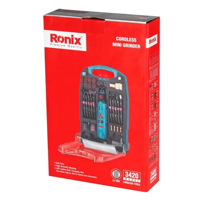Гравер Ronix міні, акумуляторна, набір (3420) зображення 10
