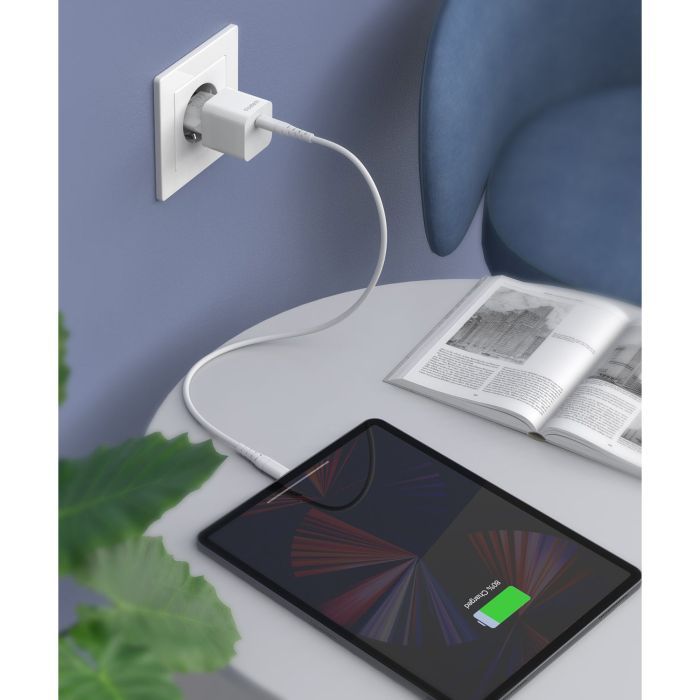 Зарядное устройство Choetech GaN USB-C 20W QC3.0/PD/PPS (PD5010-EU-WH) изображение 3