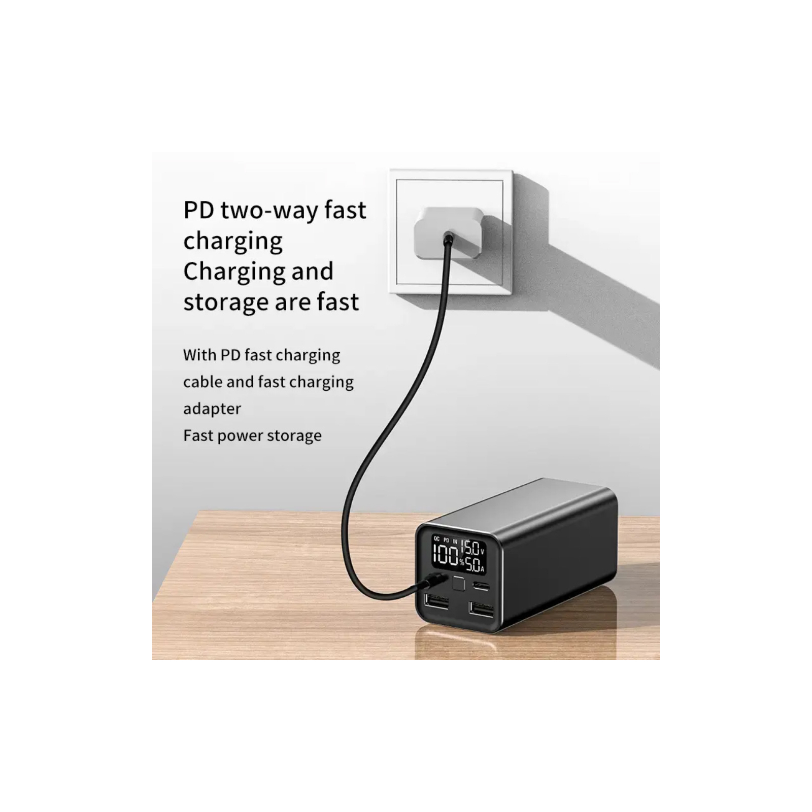 Зарядний пристрій Choetech GaN USB-C 20W QC3.0/PD/PPS (PD5010-EU-WH) зображення 4