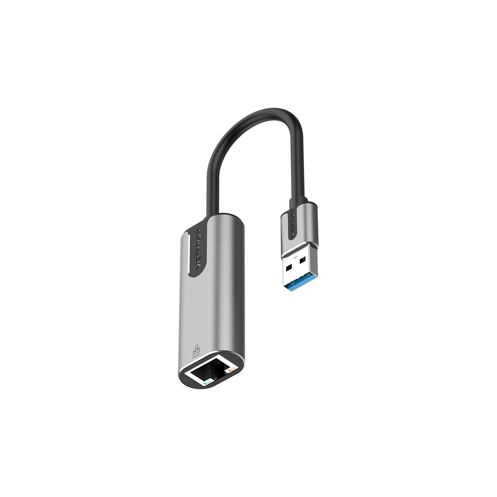 Перехідник USB 3.0 to Ethernet RJ45 1000Mb Aluminum black Vention (CEWHB) зображення 3